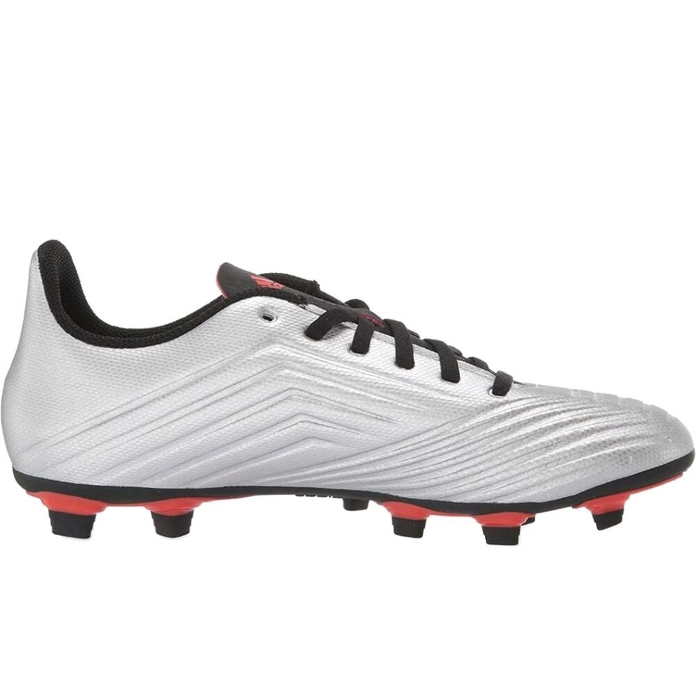 Adidas Men's Predator 19.4 FxG Soccer Cleat F35597 Silver Metallic Black Sz 6.5